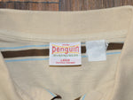 Vintage Original PENGUIN Brown Striped Short Sleeve Polo - Large