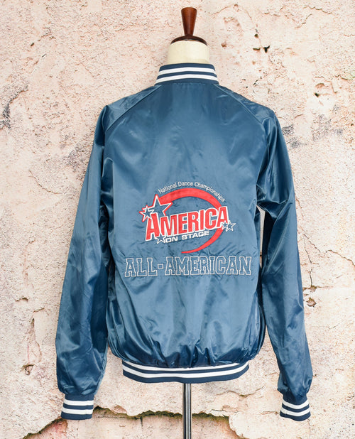 Vintage 80s Blue CARDINAL "America On Stage" Snap Button Jacket - M