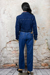 Vintage 90's Dark Wash WRANGLER Cropped Denim Western Jacket