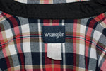 Vintage 90's Red/Black Plaid Flannel WRANGLER Snap Button Long Sleeve Shirt