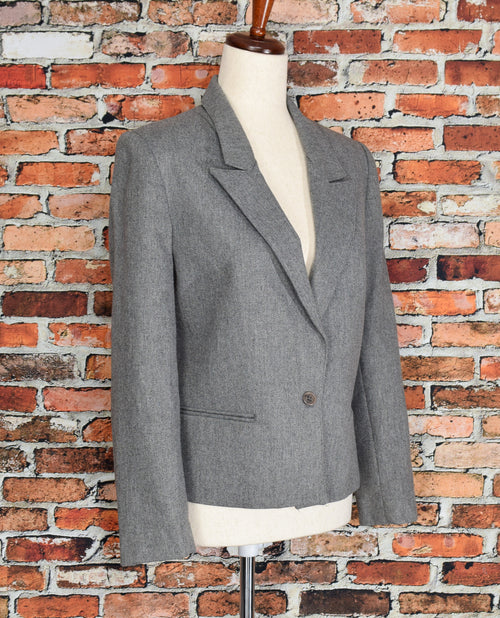 Vintage 90's Grey RUSS PETITES Wool Blazer - 10