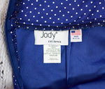 Vintage 90's Royal Blue Polka-Dot JODY CALIFORNIA Royal Blue Polka-dot Mermaid Style Skirt - Medium