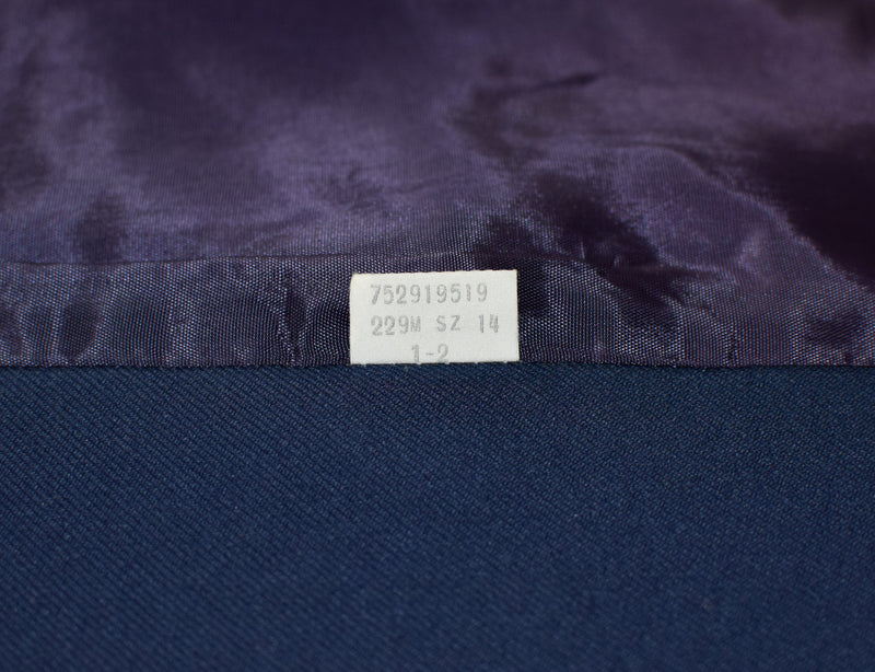 Vintage 70s Dark Blue LEVI STRAUSS & CO Polyester Blazer - 14