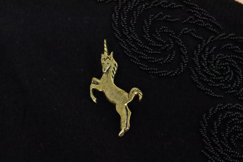 Bronze Unicorn Brooch Pin