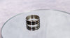 Men's Silver & Black Striped Ring