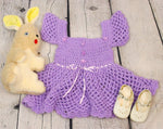 Vintage Purple Knitted Toddler Sweater Dress