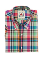 New w/ Tags RELCO LONDON Multi-Colored Check Button Down Shirt