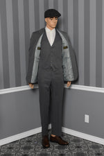 Vintage 80's Grey JCPENNY "Comfort Suited Separates" 3 Piece Suit - 42R