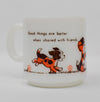 Vintage Rare Holly Hobbie Daisy Kirby Martin Associates, Inc. Orange Edition Milk Glass Coffee Mug