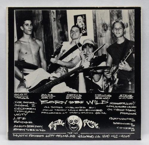 Mystic Records 1985 - Scared Straight: Born to Be Wild EP - 33-1/3 RPM 7" Record