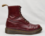 Women's Dr. Martens "Pascal" Red Oxblood Leather 8 Eye Lace Up Boots - 6