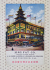 Vintage Sing Fat Co. San Francisco, CA Blank Postcard