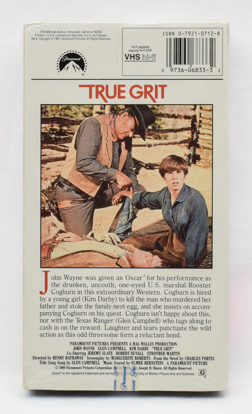 NEW/SEALED True Grit 1991 Paramount Pictures VHS