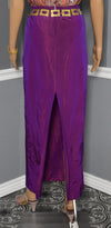 Vintage 90's Purple Metallic JODI KRISTOPHER Maxi Skirt - 5/6