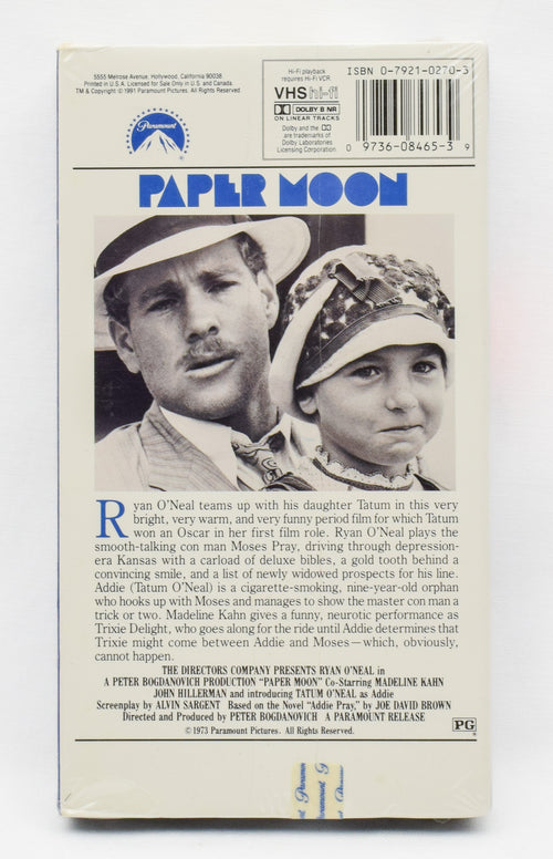 NEW/SEALED Paper Moon 1991 Paramount Pictures VHS