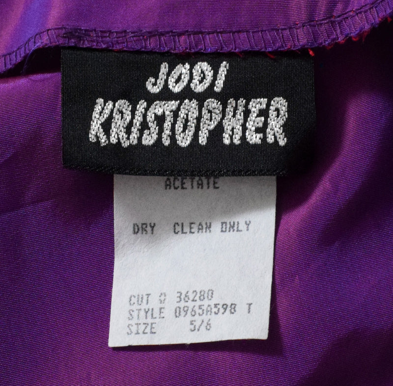 Vintage 90's Purple Metallic JODI KRISTOPHER Maxi Skirt - 5/6