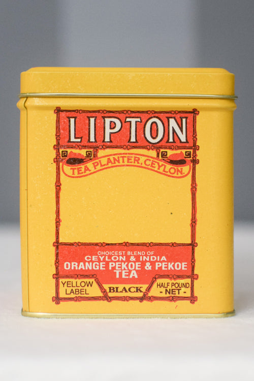 Vintage Bristol Ware Lipton's Finest Ceylon Orange Pekoe Tea Tin Canister