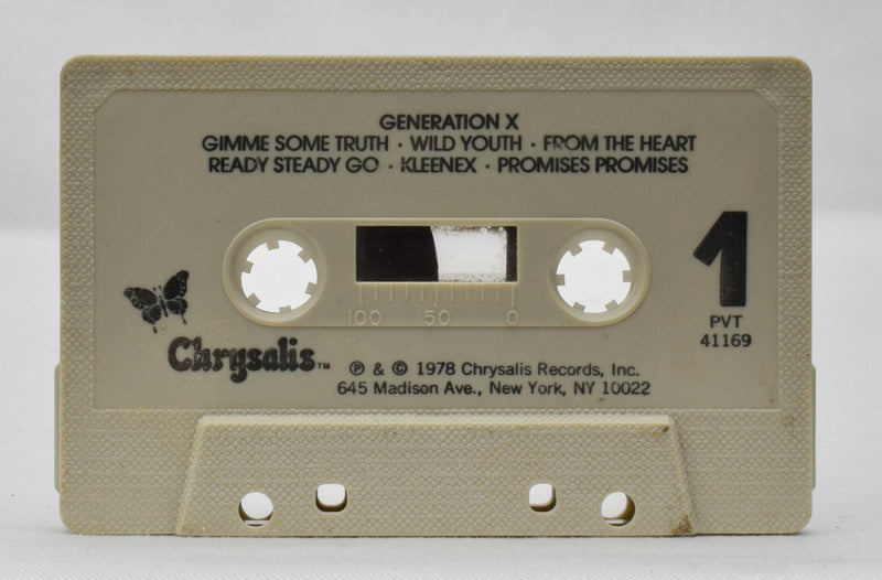 Chrysalis Records - 1978 Generation X Cassette Tape