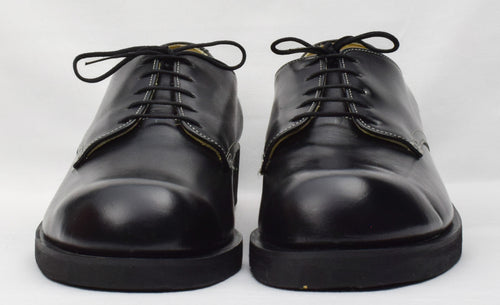 Deadstock - Vintage Black 1975 UNICOR LEAVENWORTH Oxford Shoes - 7-1/2 R