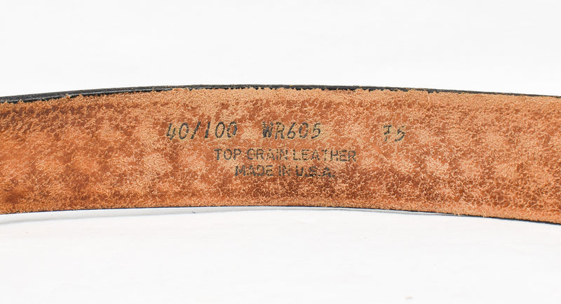 Men's Brown Top Grain Leather Weaved Design Belt