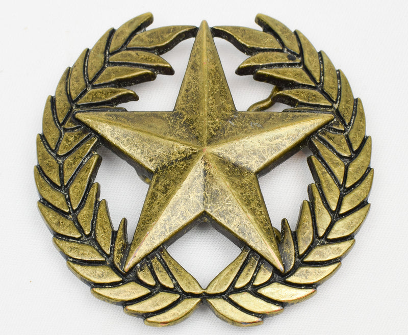 Silver Star: The Original Not the Imitator Star & Laurel Wreath Belt Buckle
