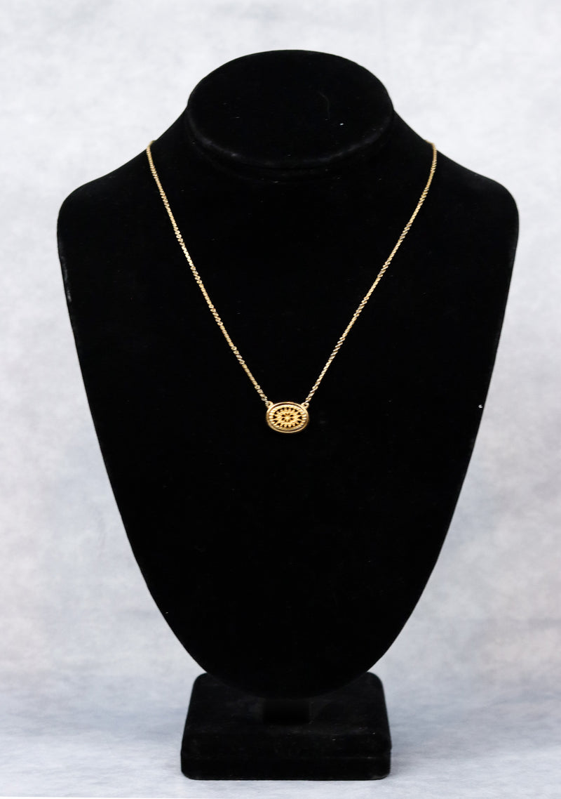 Vintage Avon Gold & Black Sunburst Necklace