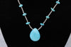 Faux Turquoise & Clear Beaded Necklace