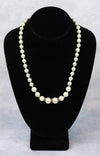 Vintage White Faux Pearl Necklace w/ Metal Mermaid Clasp