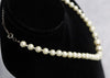 Vintage White Faux Pearl Necklace w/ Metal Mermaid Clasp