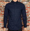 Black & Bluish-Grey Polka-dot BEN SHERMAN Long Sleeve Button Up Shirt - 15 32-33