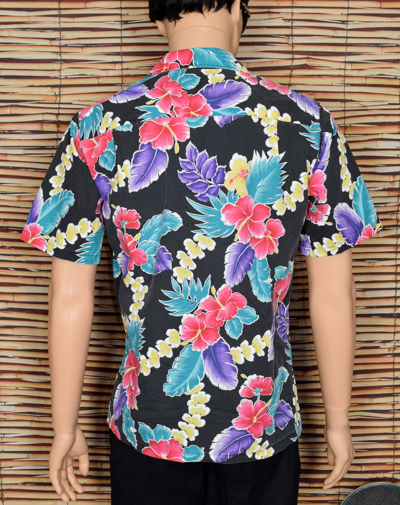 Men's Vintage 80s Tamare Multicolor Floral Hawaiian Shirt