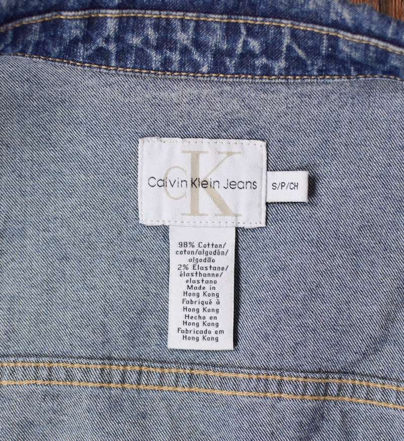 Women's Vintage Calvin Klein Jeans Blue Denim Jean Jacket - S