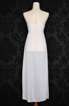 Vintage 2 Pc White Nylon Ribbon Accent Nightgown Robe - M