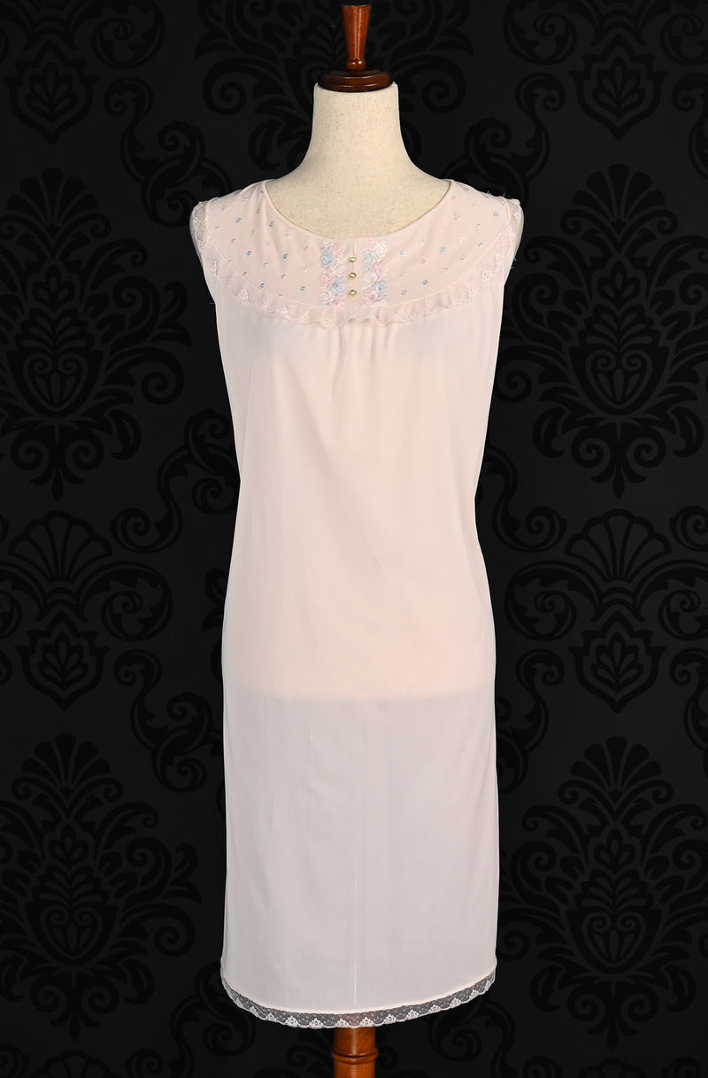 Vintage 50s/60s Light Pink PHILMAID Nylon Waltz Nightgown - 40/42