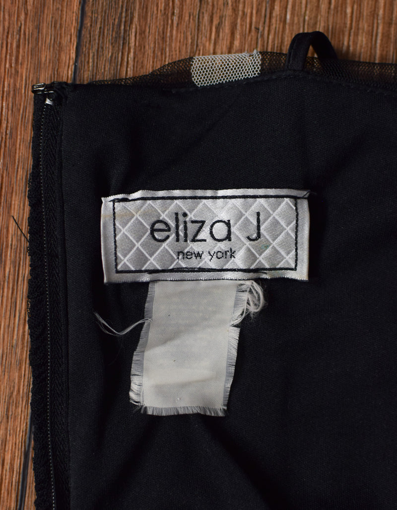 レディース Eliza J New York ブラック/ホワイト ポルカドット ノースリーブ ドレス