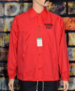 NEW Vintage Men's David Peyser "Warrior Staff" Red Windbreaker Jacket - L