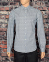 Men's Ben Sherman Tailored Slim Fit Blue Floral Long Sleeve Button Up Shirt - 17, 36-37