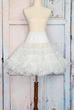 Vintage 50s White Nylon Tulle Underskirt Crinoline