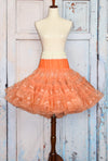 Vintage 50s Coral Orange FASHIONS BY NITA SMITH Nylon Petticoat Crinoline