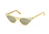 Vintage 50s White Marble Inspired Cat Eye Sunglasses