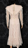 Women's Vintage Early 80's Scott McClintock Gunne Sax Pink/White Overlay Formal Dress