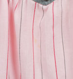 Girl's Infant Pink & Grey Striped Long Sleeve Dress