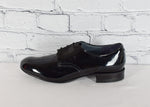 NEW Women's Capps Shoe Co. Black Patent Leather Military Oxford Shoes - 8 B
