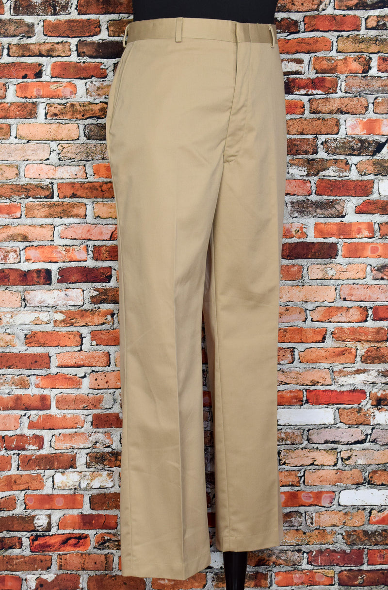 DEADSTOCK - Vintage 80s Khaki Brown TJW By MERVYN'S Dress Pants - 42 X 32