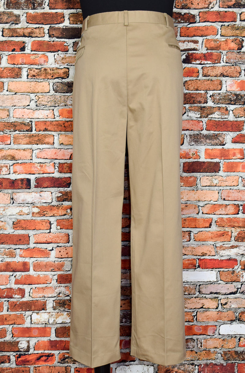 DEADSTOCK - Vintage 80s Khaki Brown TJW By MERVYN'S Dress Pants - 42 X 32