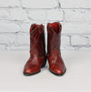 Burgundy Red Toddler Western Leather Cowboy Boots