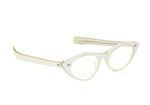 Vintage 50s White Cat Eye Glasses w/ Star Detailing