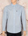 Light Blue W/ Triangles BEN SHERMAN Long Sleeve Button Down Shirt - M