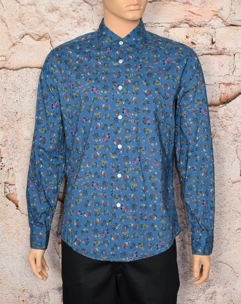 Vintage 90's Blue Floral BROOKS BROTHERS Long Sleeve Button Up Shirt - L