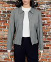 Vintage Women's Pendleton Black & Grey Wool Zip Up Jacket - 12